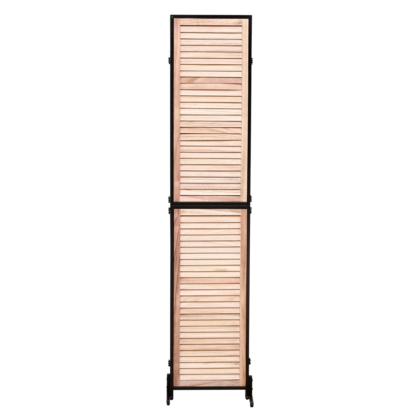 Miniyam 3 Panels Privacy Screen, 5.9 FT Tall Freestanding Folding Partition Wall Dividers Screen for Home Office Restaurant Bedroom, Black