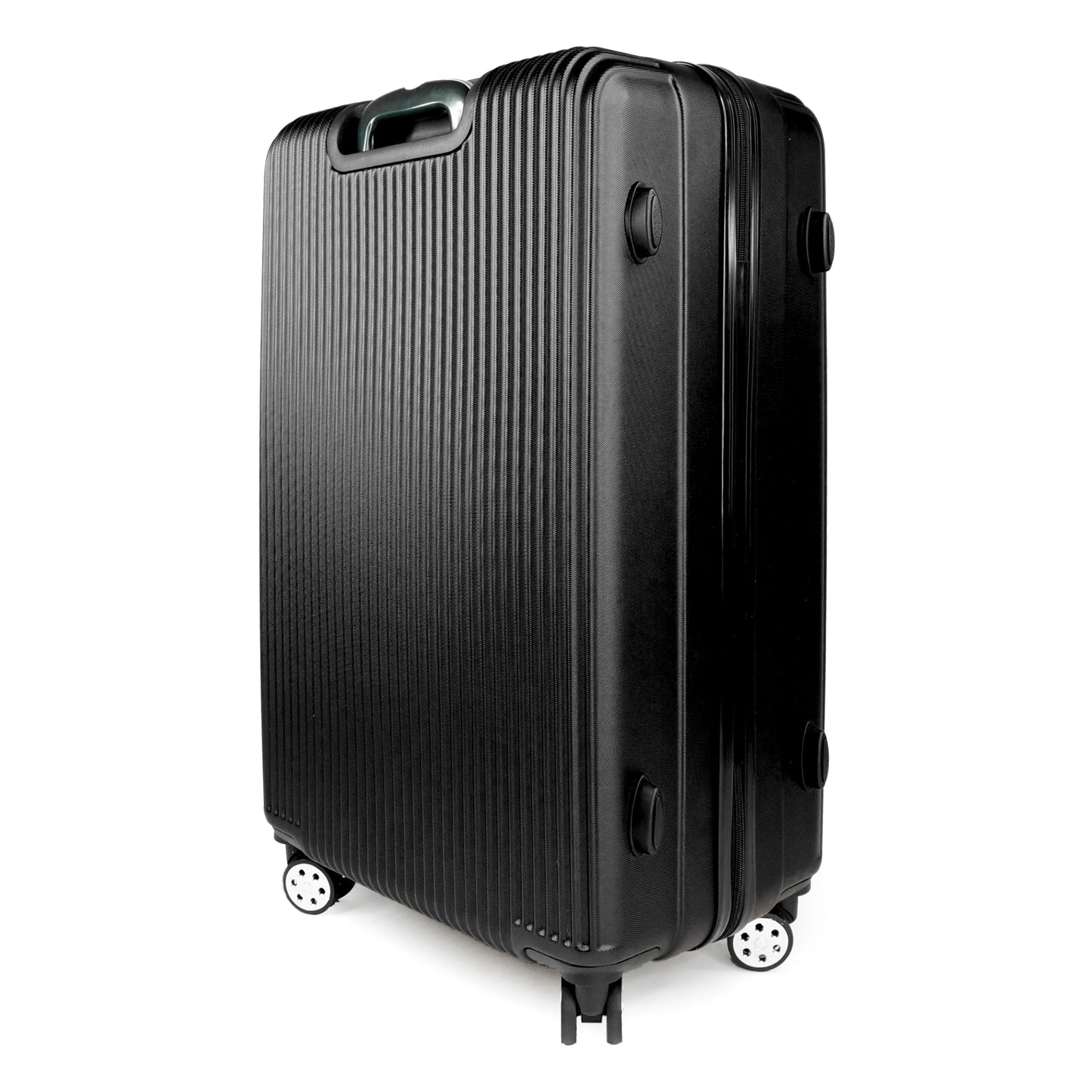 K-Cliffs 3pcs Luggage Set Lightweight Expandable Hard sided ABS Spinner Travel Suitcase Black