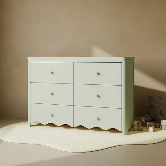 Storkcraft Casablanca 6 Drawer Nursery Dresser, Sage