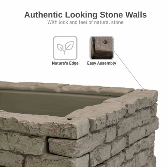 RTS Home Accents Rock Lock Raised Garden Bed Straight Rock (Pack of 2)