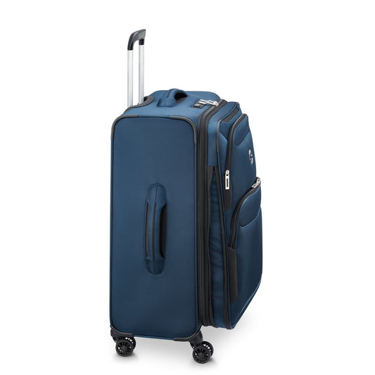 DELSEY PARIS Sky Max 2.0, 2 Piece Softside Luggage Set includes 24" Checked Luggage and a Carry-On Duffel Bag, Blue