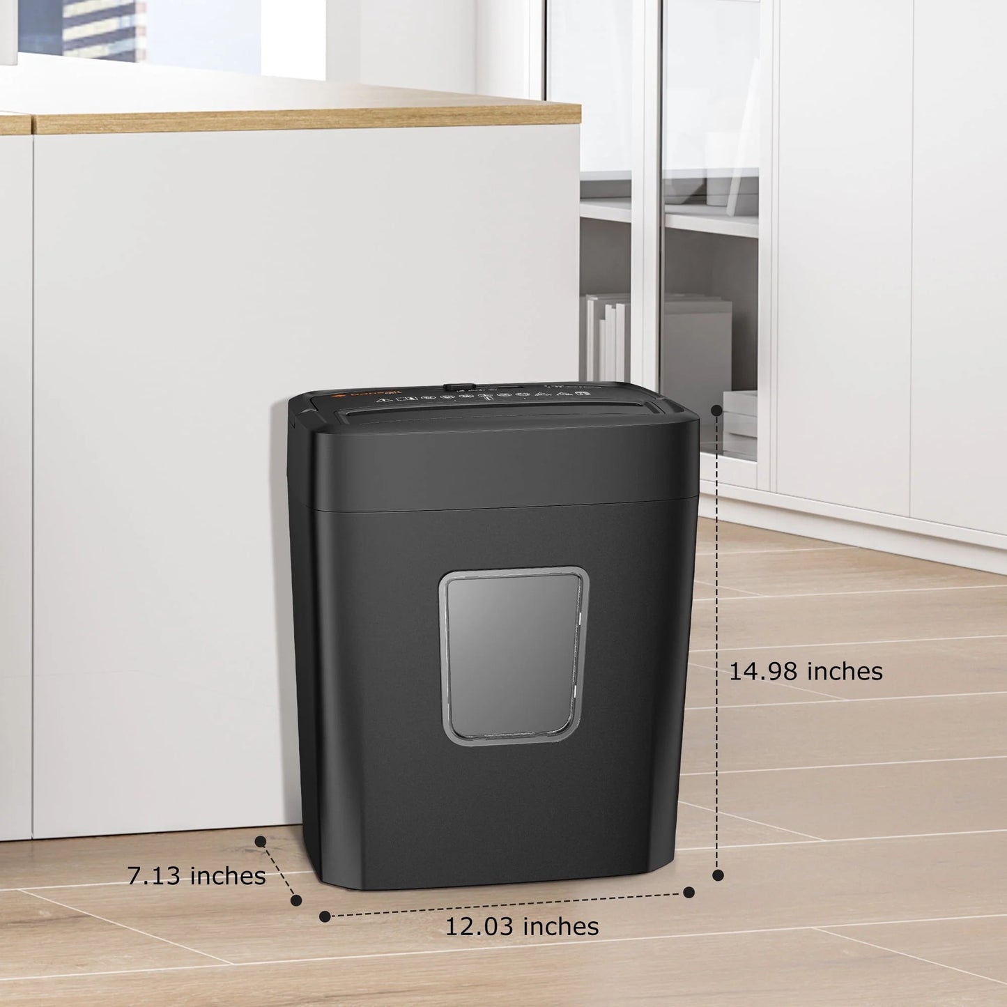 Bonsaii 6-Sheet Micro-Cut Paper Shredder for Home Office Use with Portable Handle