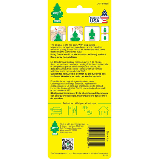 Little Trees Air Freshener Black Ice Fragrance 6-Pack