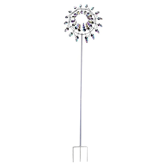Limei Colorful Wind Spinner 39" Large Vertical Windmill Metal Sculpture Garden Decoration Lawn Ornaments Yard Art Decor Outdoor Pinwheel for Patio