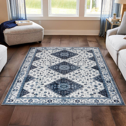 Wyatt & Ash Washable Indoor Area Rug, Cyrus 6'6' x 9'6'