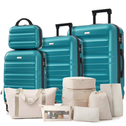 Hardshell ABS Luggage Set - Lightweight & Durable Suitcases with Dual Spinner Wheels