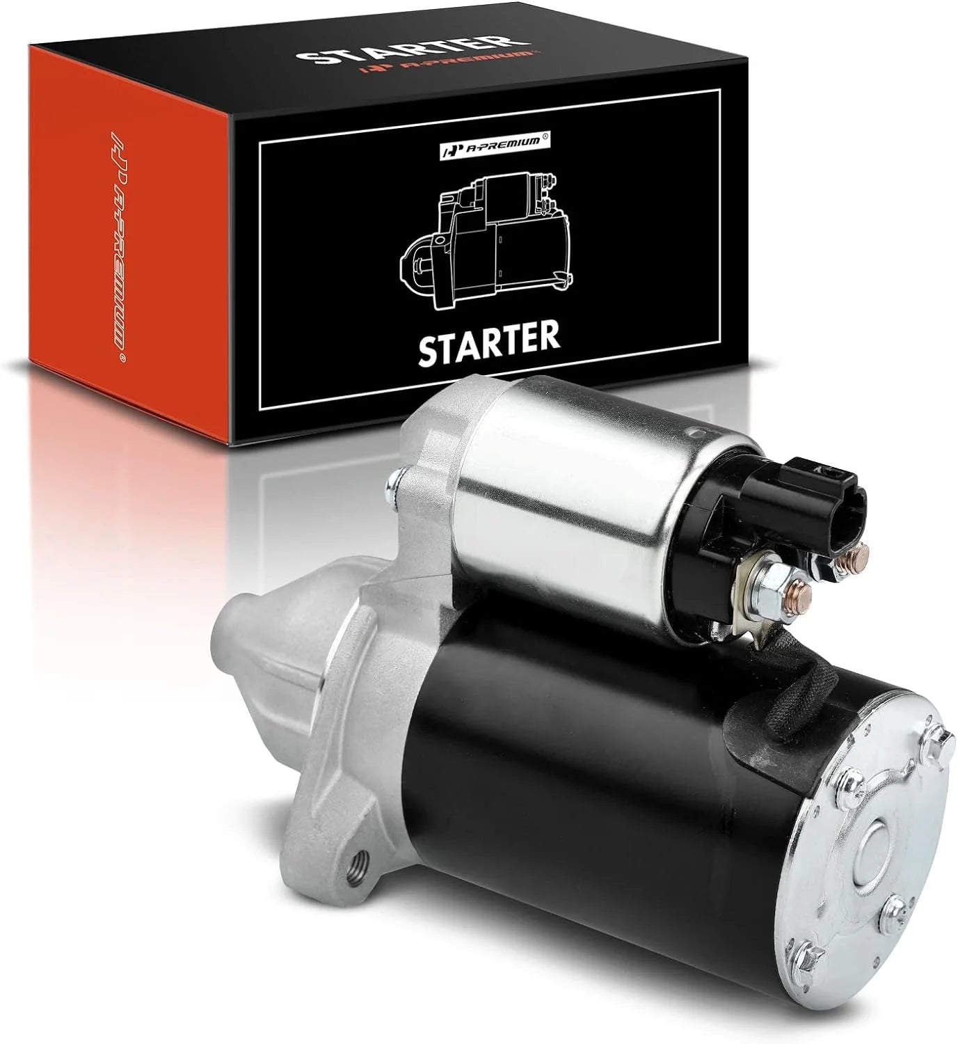 A-Premium Starter Motor Compatible with Kia Soul 2010-2012, Rio 2012 & Hyundai Accent 2012-2013, Veloster 2012-2013, 12V 0.9KW 8 Teeth Clockwise, Replace# 36100-2B100, 1195239, LRS02571