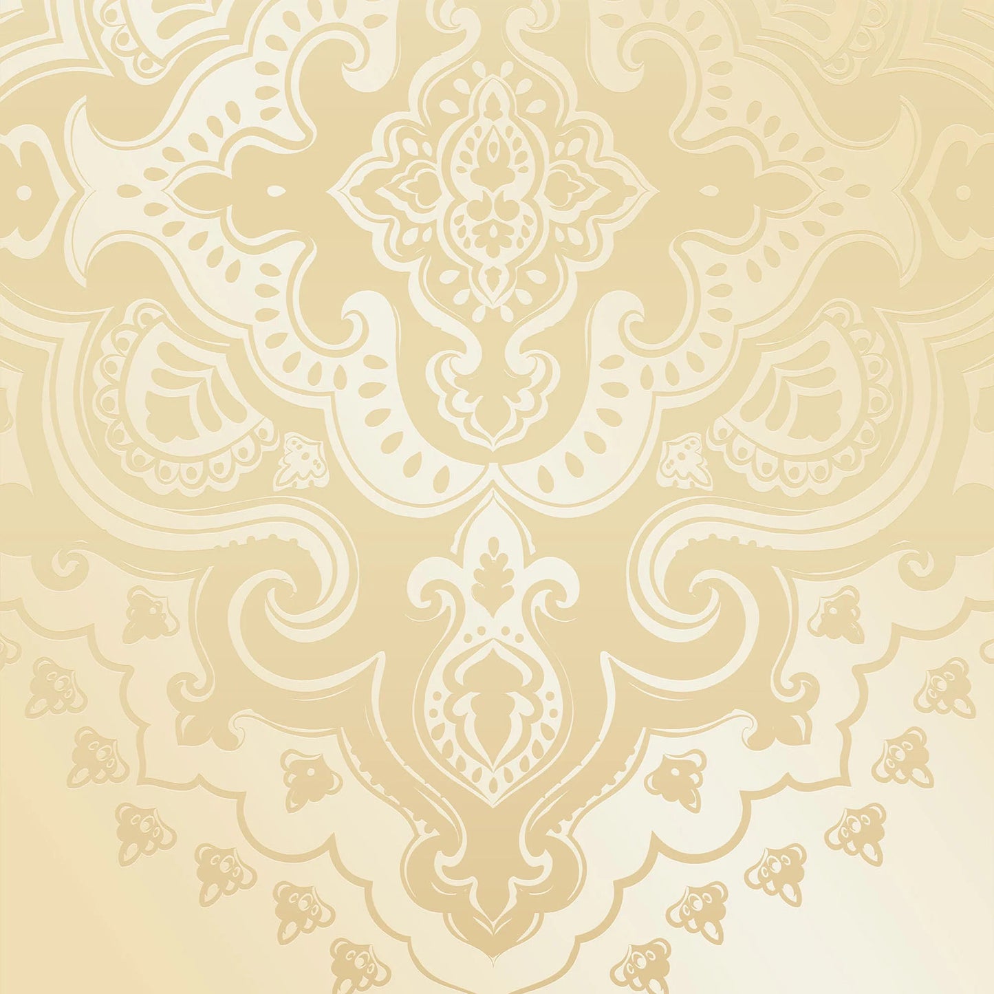 Oriental Furniture 6 ft. Tall Ivory Pattern Canvas Room Divider - 3 Panel
