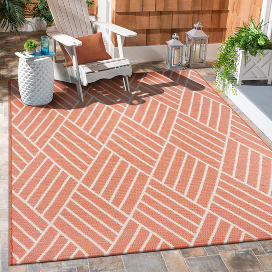 Better Homes & Gardens 7' x 10' Coral Diamond Outdoor Rug
