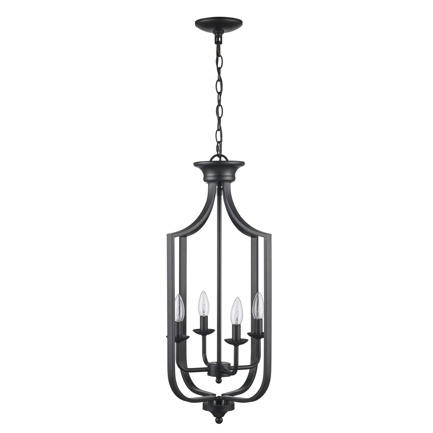Trans Globe Lighting 11215 Hillcrest 4 Light 14" Wide Pendant - Black