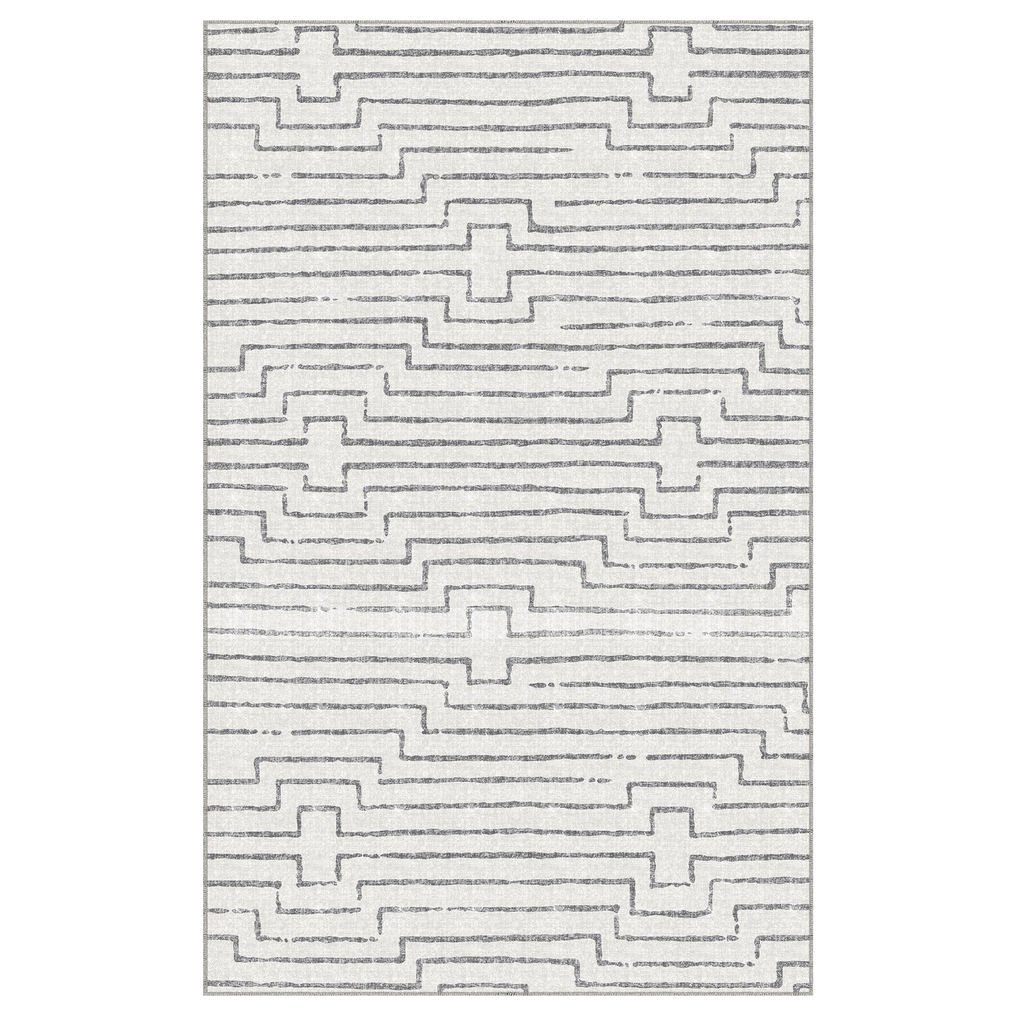 Apache Chenille Area Rug Modern Gray, 5' x 8'