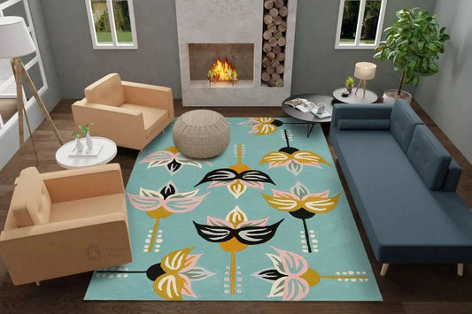 Bed, Living, Kids, room Rug, 5x8, 6x9, 7x10, Hand tufted carpet, Pastel Green area rug