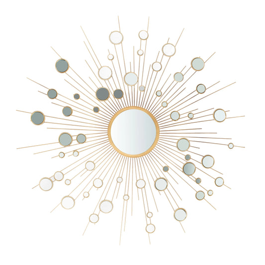 Safavieh Ariah 41 in. Radiant Lines Sunburst Round Mirror, Gold