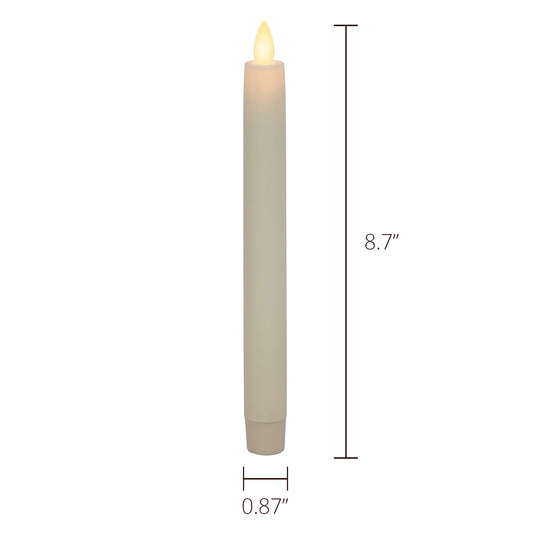 Luminara Pearl Ivory Flameless Taper Candles, 4-pack