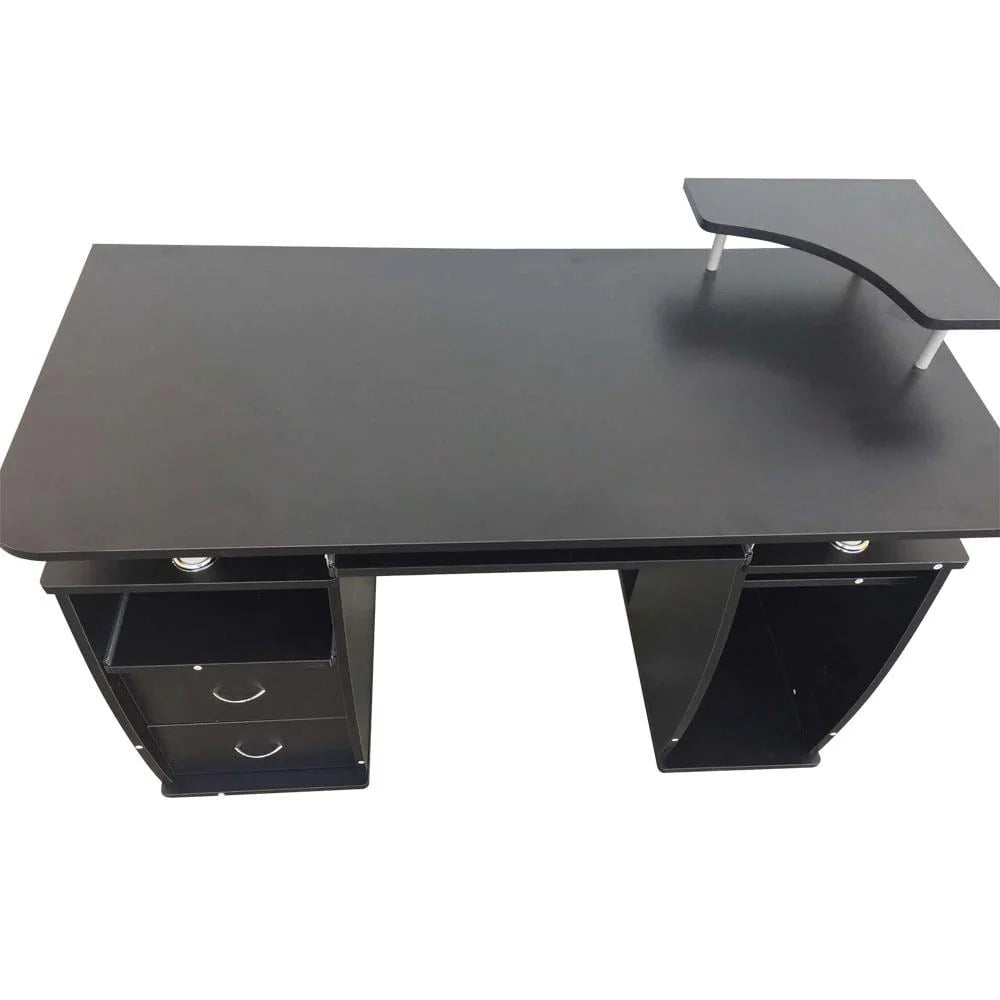 Ktaxon Black Home Office Computer PC Desk Table Work Station,Office Home Raised Monitor & Printer Shelf Furniture