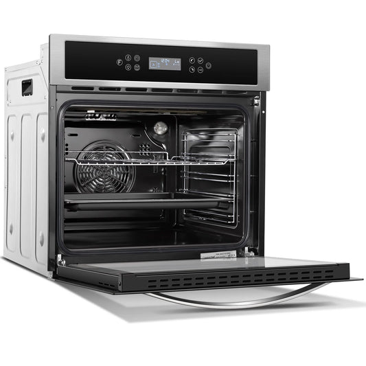 Sunmaki Single Wall Oven 24 Inch Electric Built-in Convection Oven 2.5 Cu.Ft 240V LED Digital Display Touch Control Timer Alarm Clock Child Lock for Kitchen, 2800W