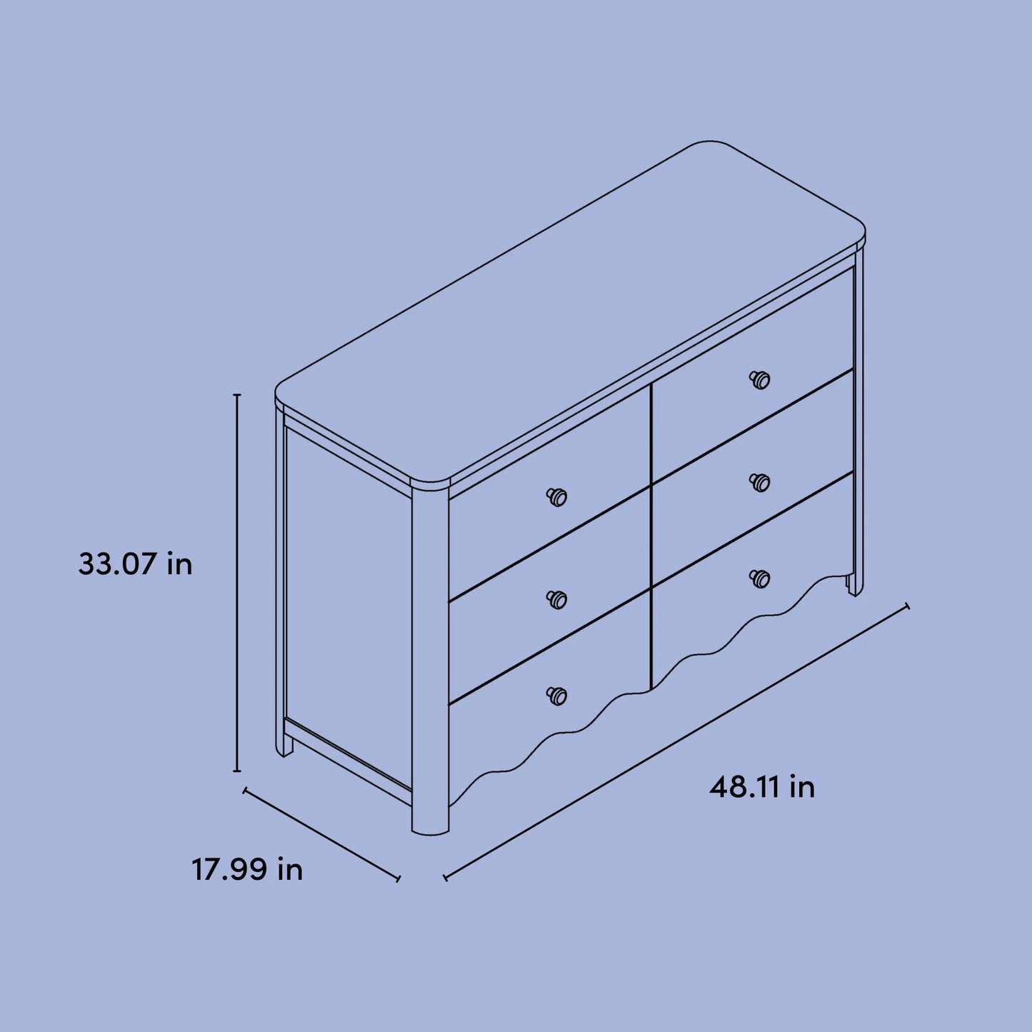 Storkcraft Casablanca 6 Drawer Nursery Dresser, Sage