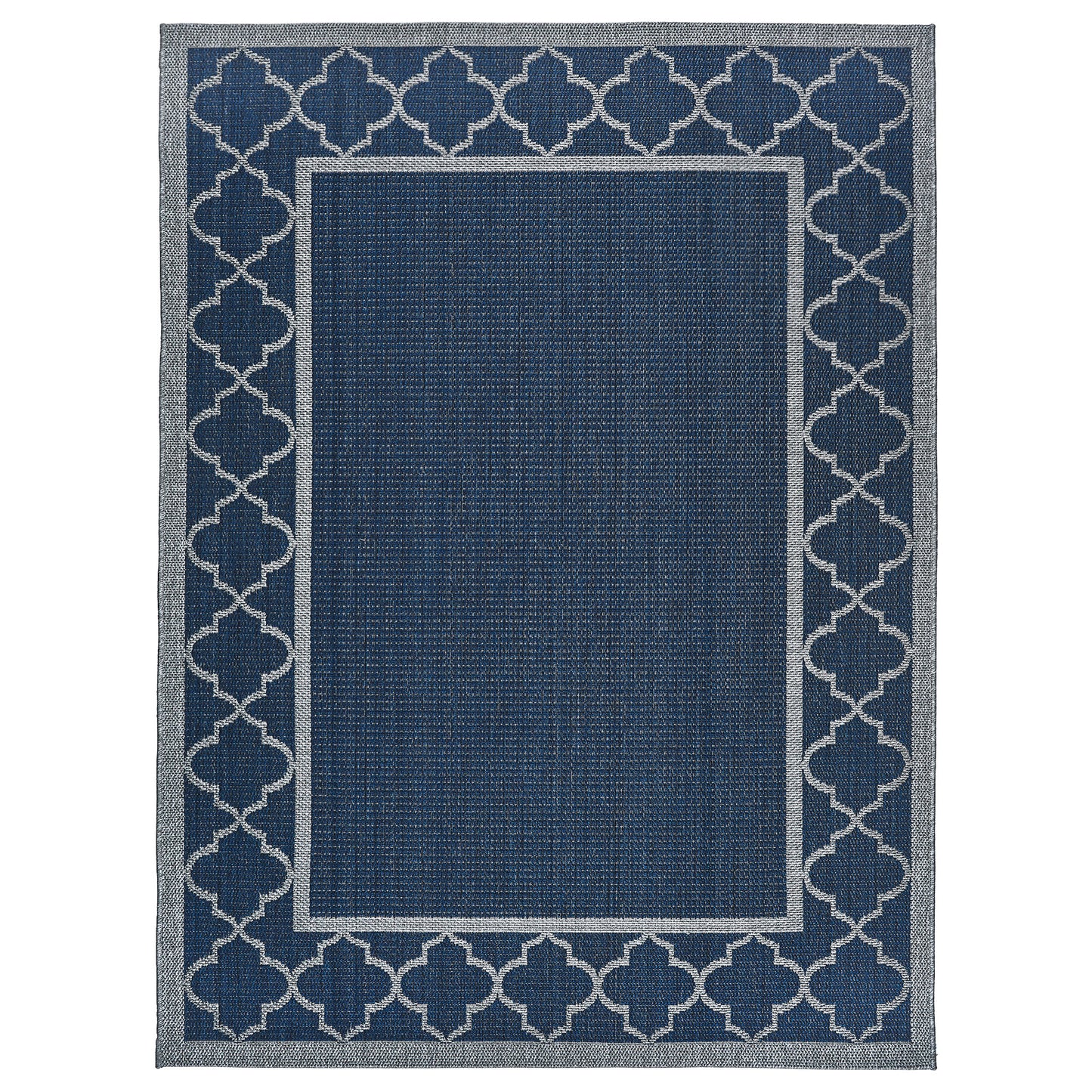 Laguna Indoor/Outdoor Area Rug, Simeon Navy Gray, 7’10” x 10’