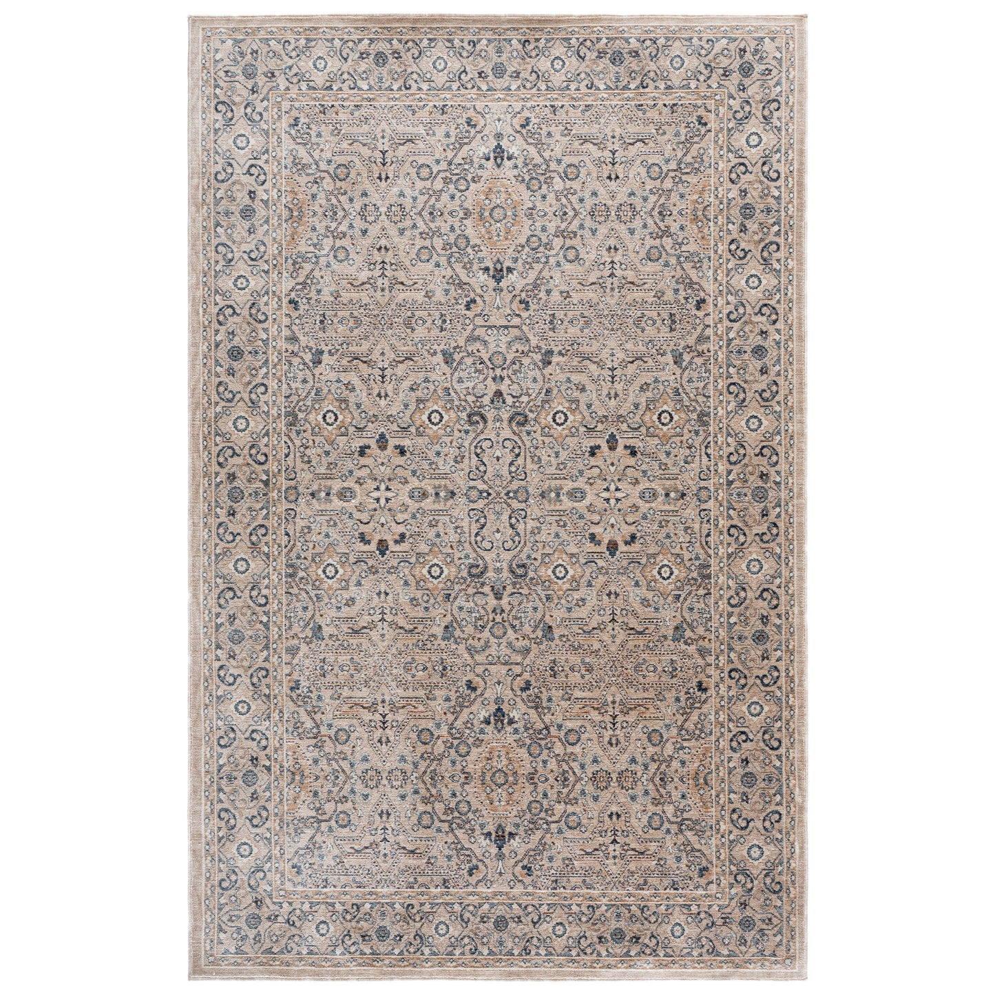 Safavieh Sutton Area Rug, Beige Navy, 5’ x 8’
