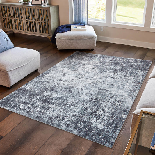 Wyatt & Ash Washable Indoor Area Rug, Jayden Gray 7'10' x 10'