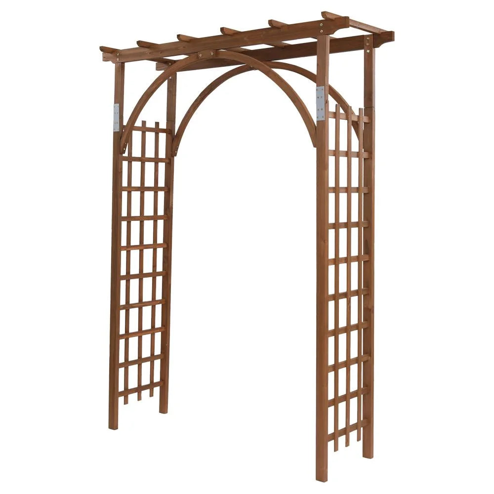 Winado Wooden Garden Arbor Trellis Arch for Plants - Outdoor Archway