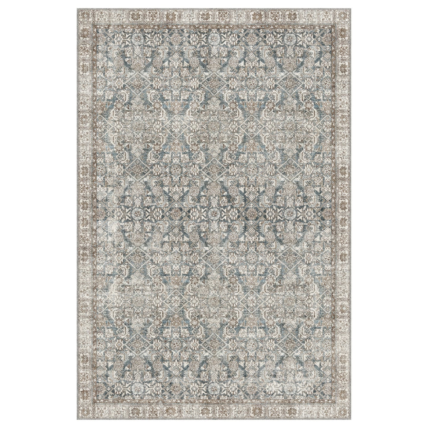 Apache Chenille Area Rug, Celyse Blue, 6' x 9'