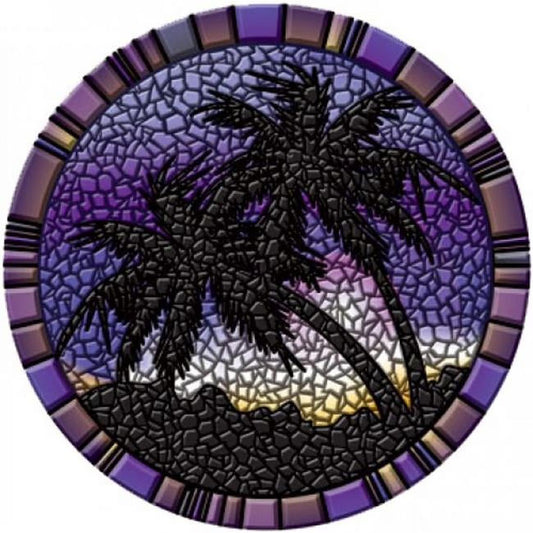 Palm Trees Poolsaic -blue- 59 inches
