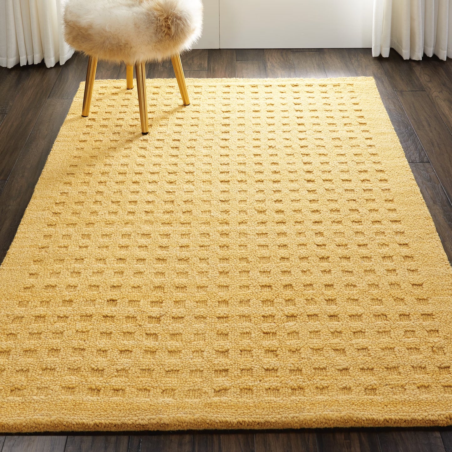 Nourison Perris Solid Charcoal 3'9" x 5'9" Area Rug, (4x6)