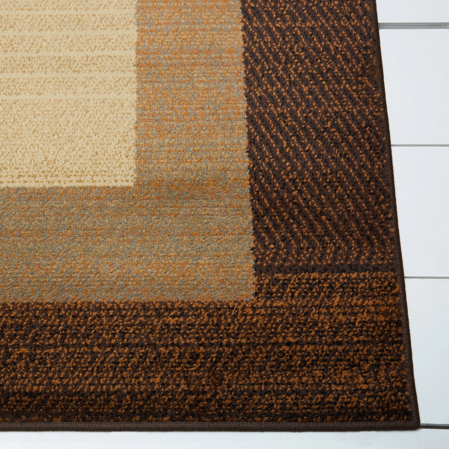 Home Dynamix Royalty Clover Contemporary Geometric Border Area Rug, Brown/Blue, 9'2"x12'6"