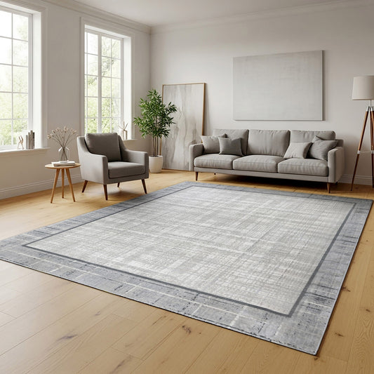 Eden Area Rug, Adelle Gray, 7’10” x 10’