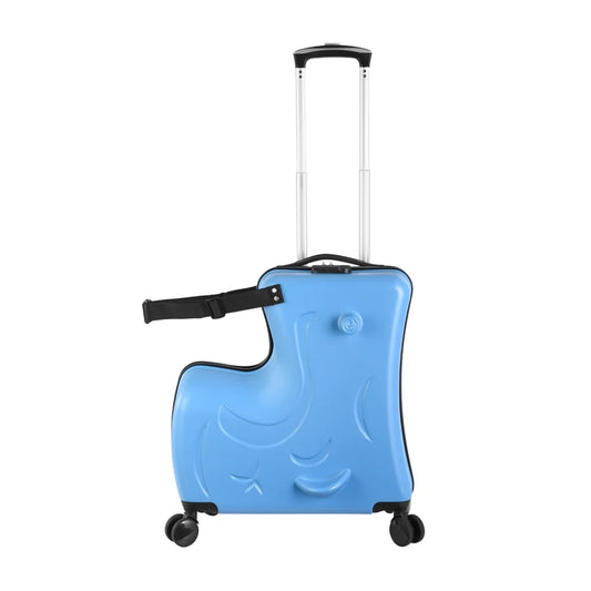 Goxfaca Kids Luggage, Kids Ride-on Luggage with Spinner Wheels Suitcase, Kid's Ride-On Suitcase Help Your Child Relax, Carry On Trolley Luggage with Password Lock, 20"