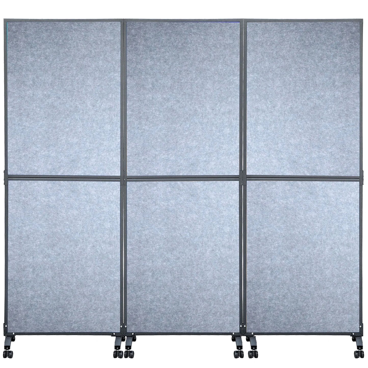 VEVOR Acoustic Room Divider Office Partition Panel 72"x66" 3 Pack in Light Gray