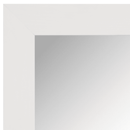 Pendleton Rustic White Framed Wall Mirror, Rectangular Vanity Mirror, Multiple Sizes