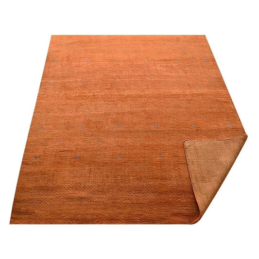 Rugsotic Carpets Handmade Rugs Hand Knotted Loom Rectangle 3'x5' Orange Wool for Indoor Use