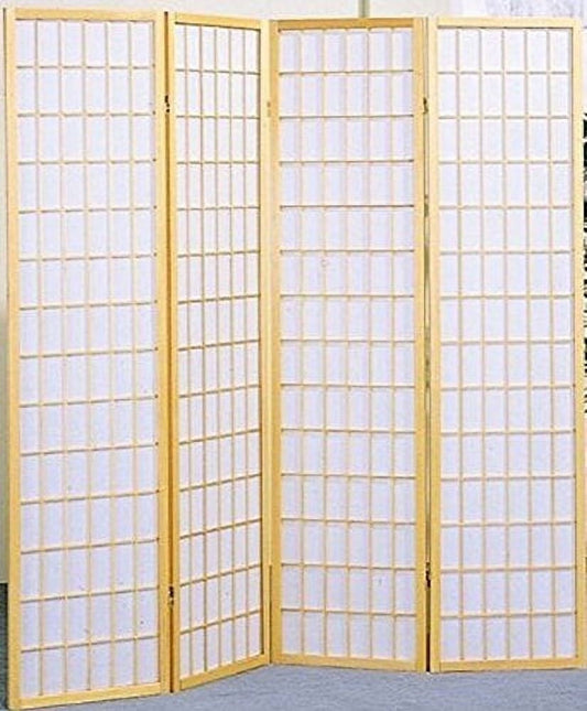 Legacy Decor Japanese Oriental 5 Panel Room Divider, 71" Tall, Black Color, Freestanding