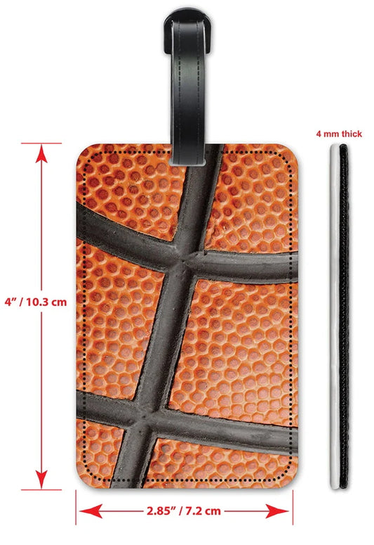 Basketball Closeup - Luggage ID Tags/Suitcase Identification Cards - Set of 2