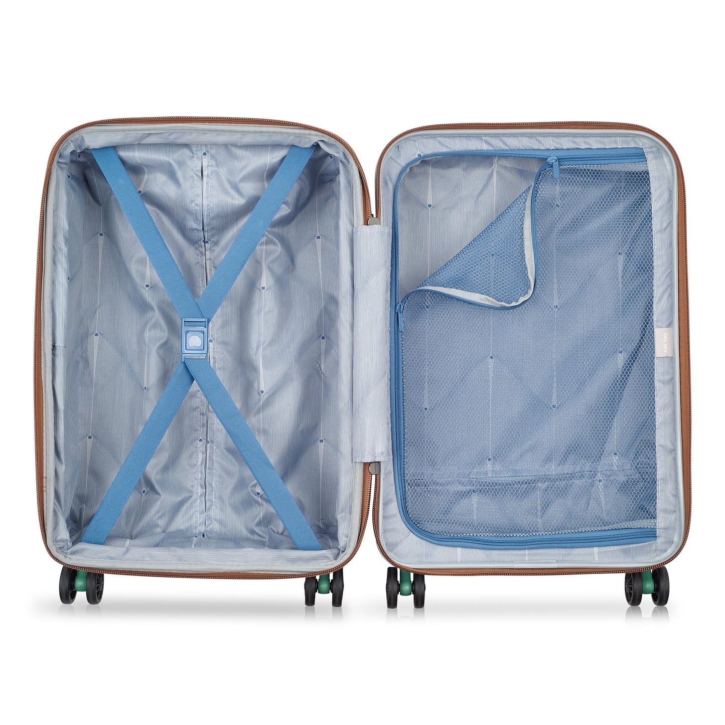 DELSEY PARIS Freestyle 24" Medium Checked Expandable Spinner Luggage, Platinum