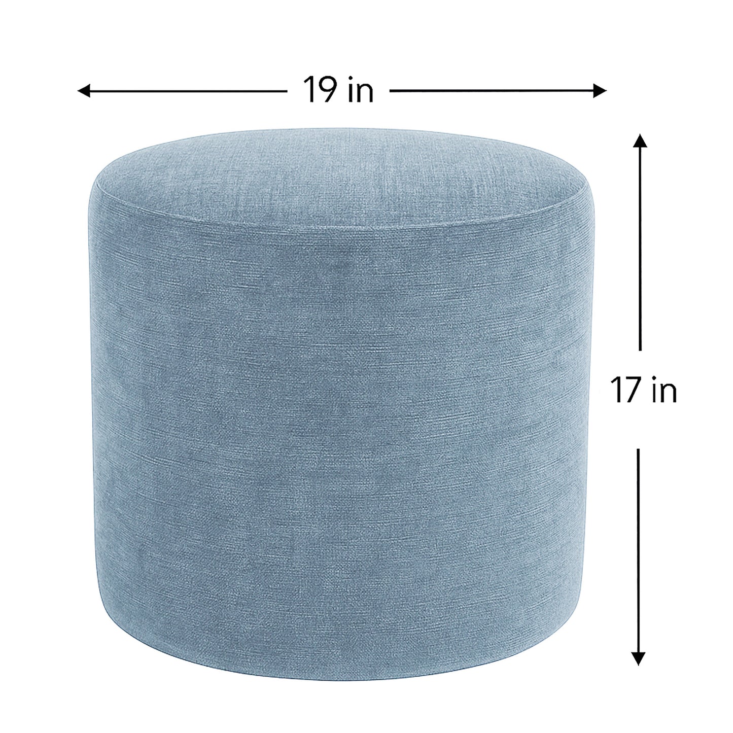 Wovenbyrd Hampton Round Pouf Ottoman
