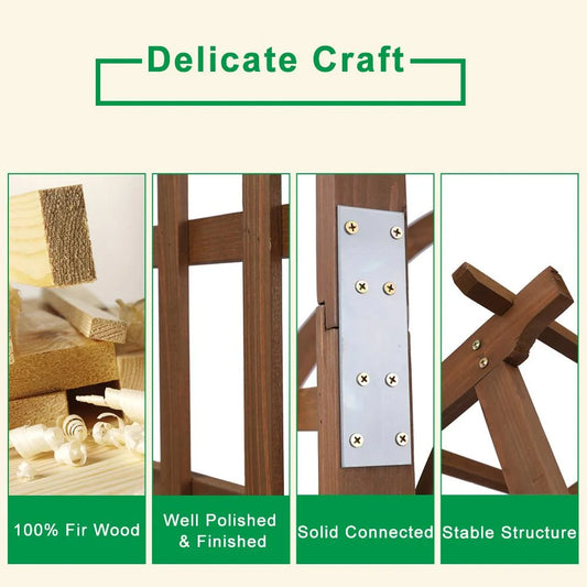 UBesGoo Garden Arbor Wooden for Climbing Plants