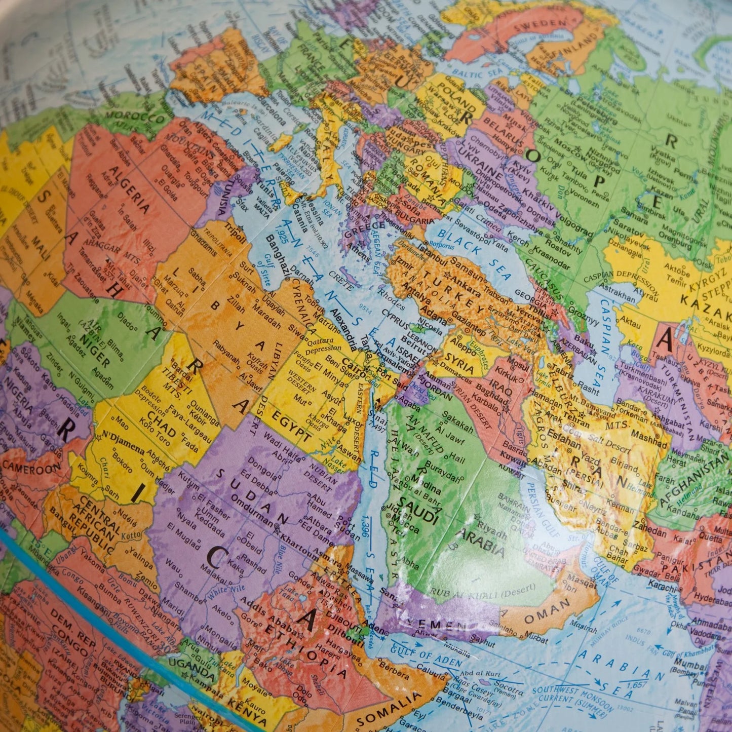 Replogle Treasury Blue Ocean Raised Relief Floor World Globe