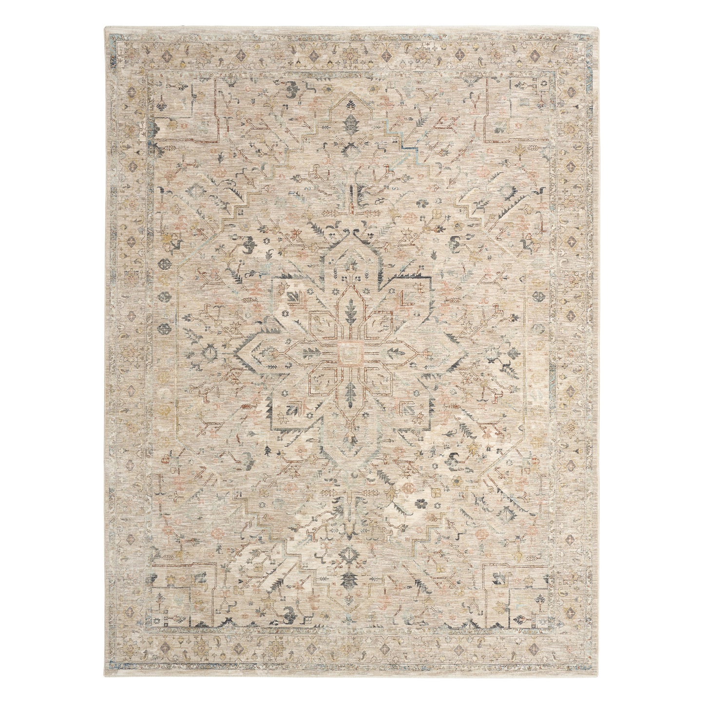 Nourison Antiqua Area Rug, Rose 7’10” x 10’2”