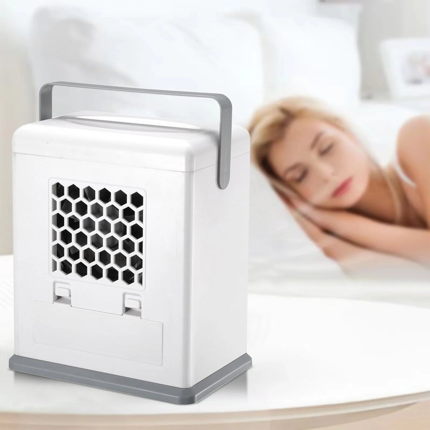 Dezsed Portable Air Conditioners Clearance Portable Air Conditioner, Evaporative Air Cooler In 2 Speed, Usb/Ac Air Conditioner with Timer for Home Office, Bedroom White