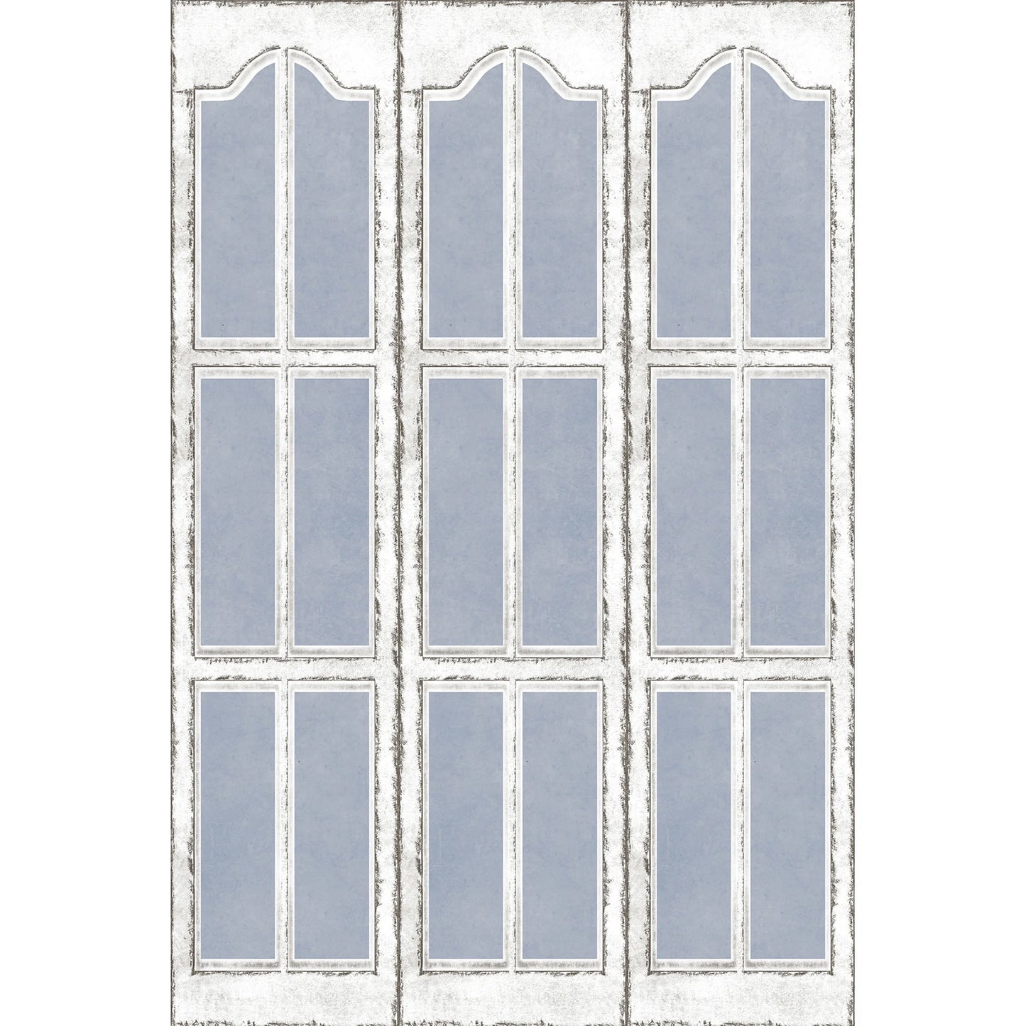 Oriental Furniture 6 ft. Tall Shutters Canvas Room Divider - 3 Panel