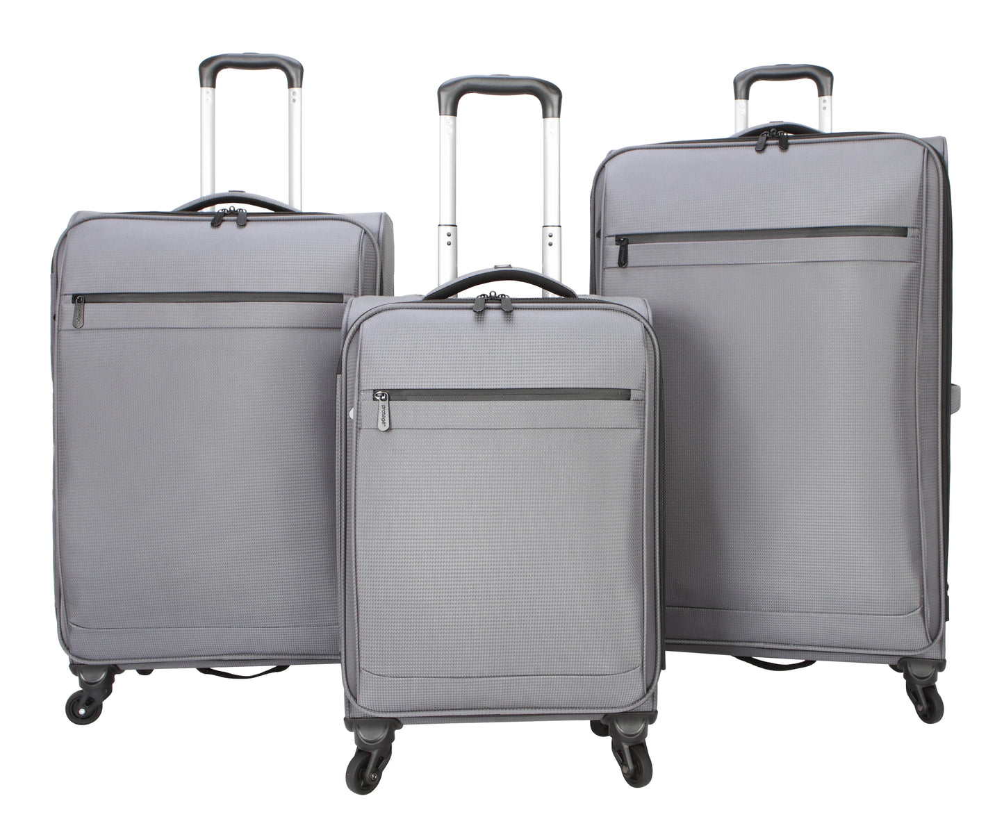 (3 pack) Protege Gravity Free 30" Softside Upright Luggage, Gray