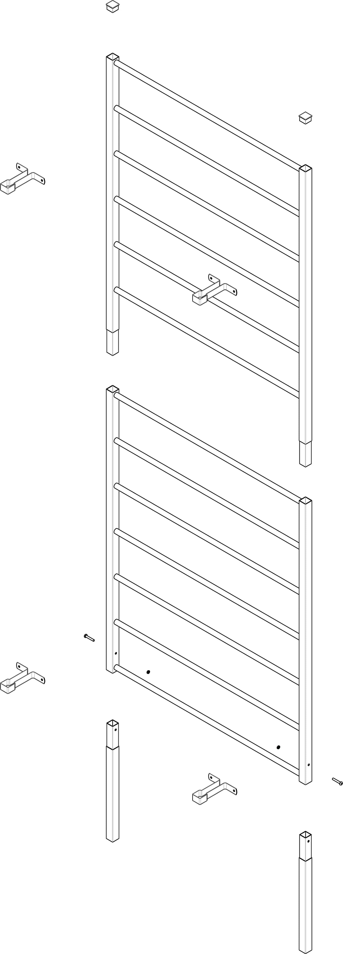 Panacea 84" Steel Ladder Trellis for Climbing Plants Outdoor, 84 Inch Garden Trellis