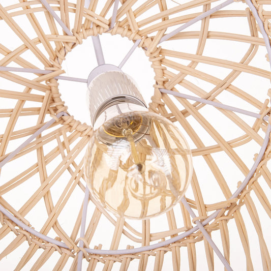 Arturesthome Rattan Pendant Lights Globe Hand Woven Boho Light Fixtures for Living Room Natural 19.5" x 17.9"