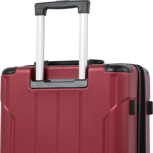 Dasyfly 24" Hardside Checked Luggage with TSA Lock, Red