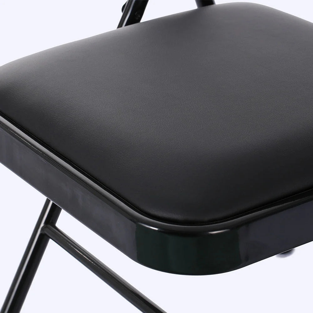 UBesGoo 6 Pack Folding Chairs Cushioned Padded Seat Wedding Chairs with Metal Frame Home Office Party Use Black