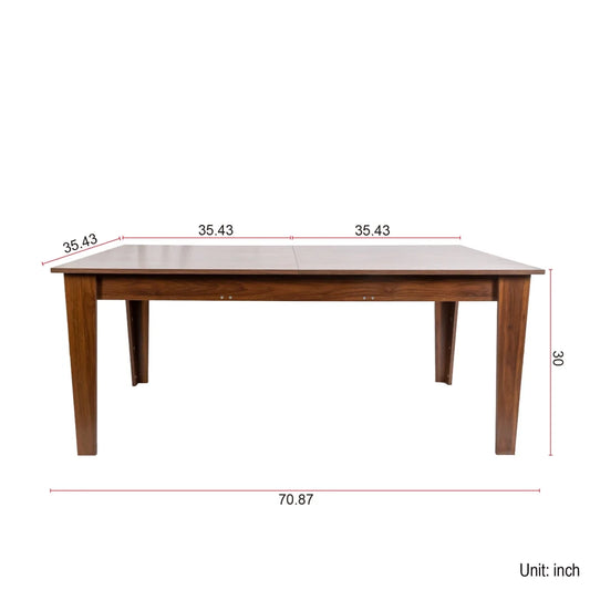 106" Expandable Dining Table for Small Spaces, Space-Saving Extendable Kitchen Table with Scratch-Resistant Surface, Multi-Functional Walnut Finish for Family Meals & Home Office Use