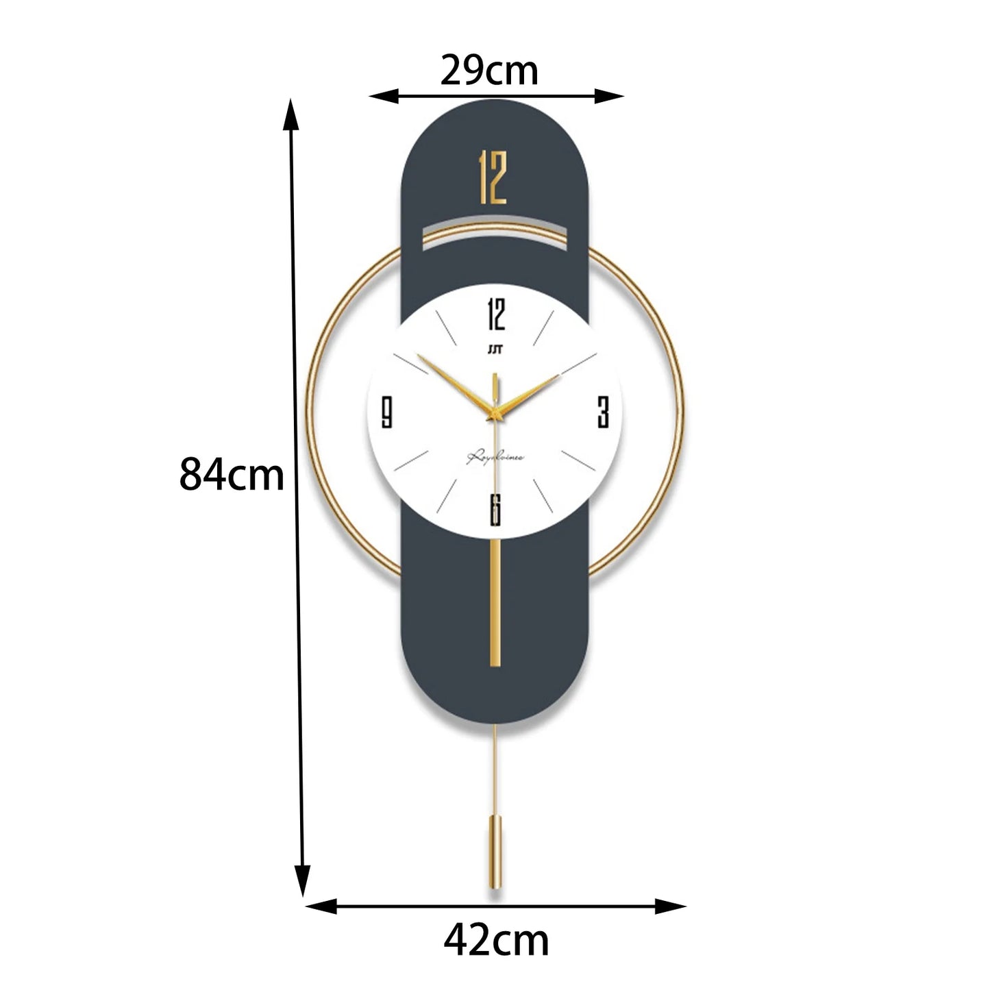 Wall Clock, Wall Clocks for Living Room, Modern Decorative Pendulum Wall Clock, Without Tick Noises, Modern Minimalist Pendulum Clock for Bedroom Office Kitchen